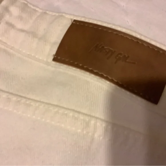 New Nasty Gal Raw Hem Denim Cheeky Shorts - Picture 6 of 6